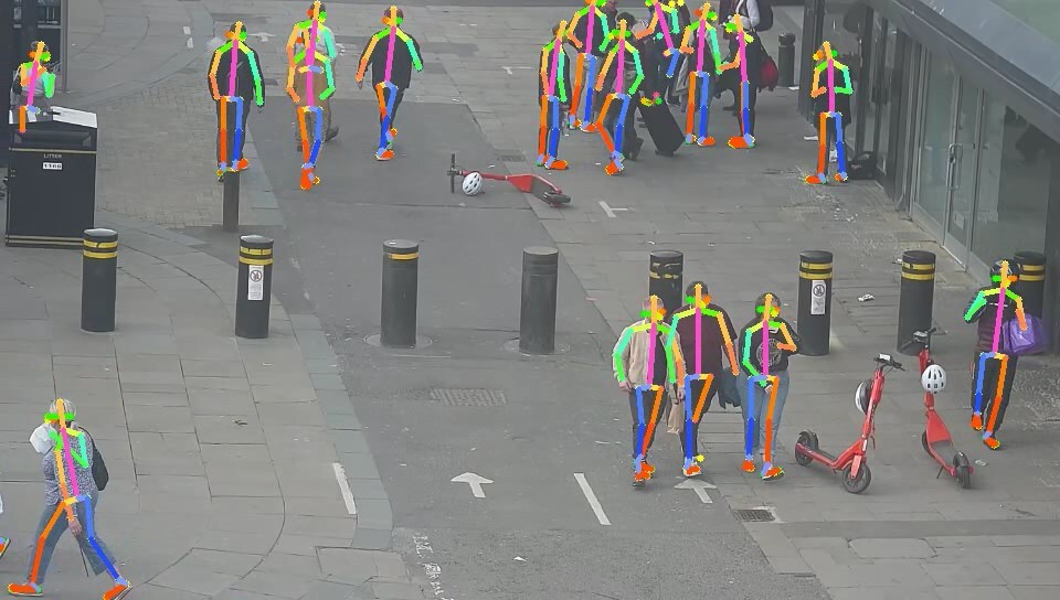 An anonymised still image of pedestrians from the Newcastle Urban Observatory’s cameras on Northumberland Street, Newcastle-Upon-Tyne, UK