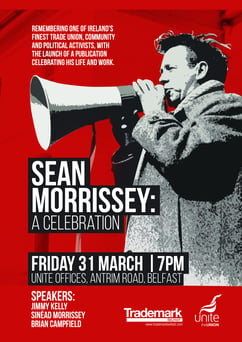 Poster for the "Sean Morrissey: a celebration event"