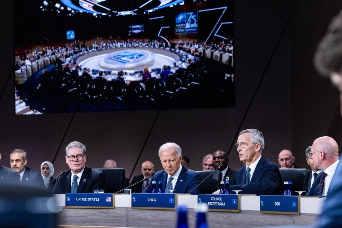 PM Keir Starmer and President Biden at the NATO Summit 2024